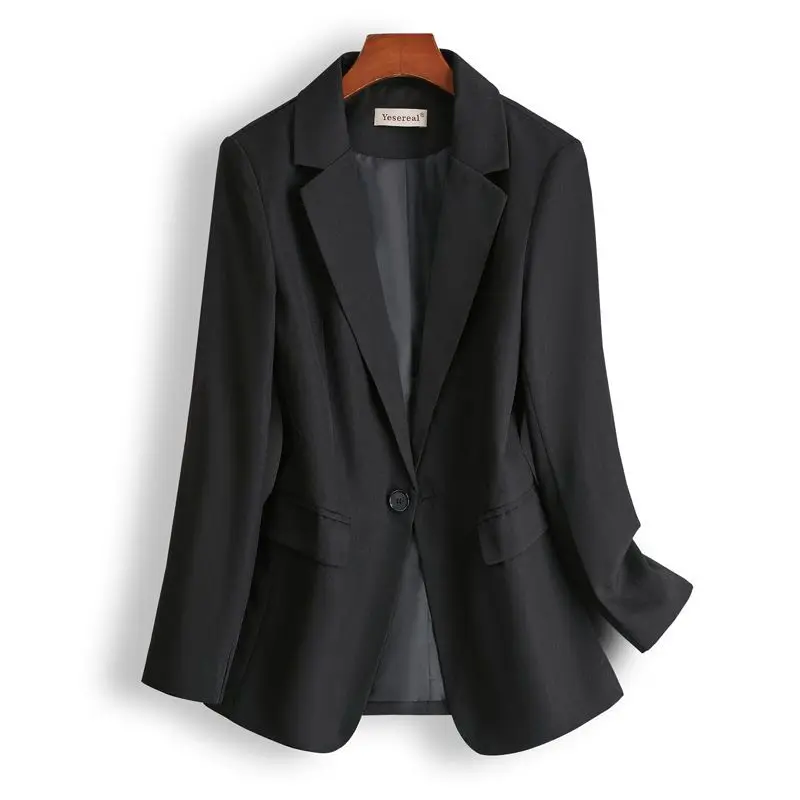 Women's Autumn Winter Fashion Elegant Solid Color Lapel Button Korean Style Temperament Long Sleeved Slim Fit Short Suit Jacket
Women's Autumn Winter Fashion Elegant Solid Color Lapel Button Korean Style Temperament Long Sleeved Slim Fit Short Suit Jacket