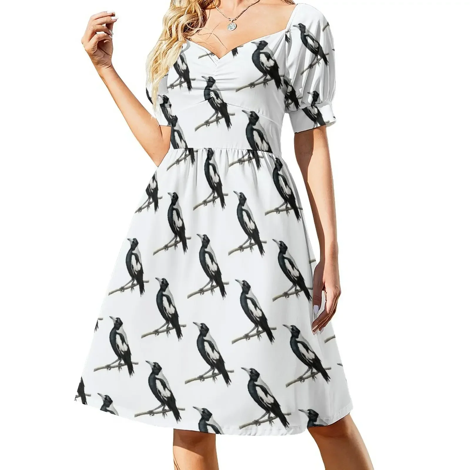 The Australian Magpie, Collingwood's iconic bird - drawing Short-Sleeved Dress loose summer dress party dresses women Dress
The Australian Magpie, Collingwood's iconic bird - drawing Short-Sleeved Dress loose summer dress party dresses women Dress
