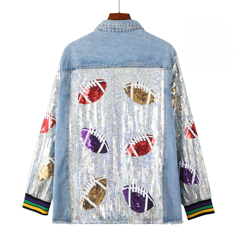 New Spring Autumn Women's Turn-Down Collar Long Sleeve Streetwear Jackets Patchwork Color Sequins Hip Hop Female Denim Coats
New Spring Autumn Women's Turn-Down Collar Long Sleeve Streetwear Jackets Patchwork Color Sequins Hip Hop Female Denim Coats
