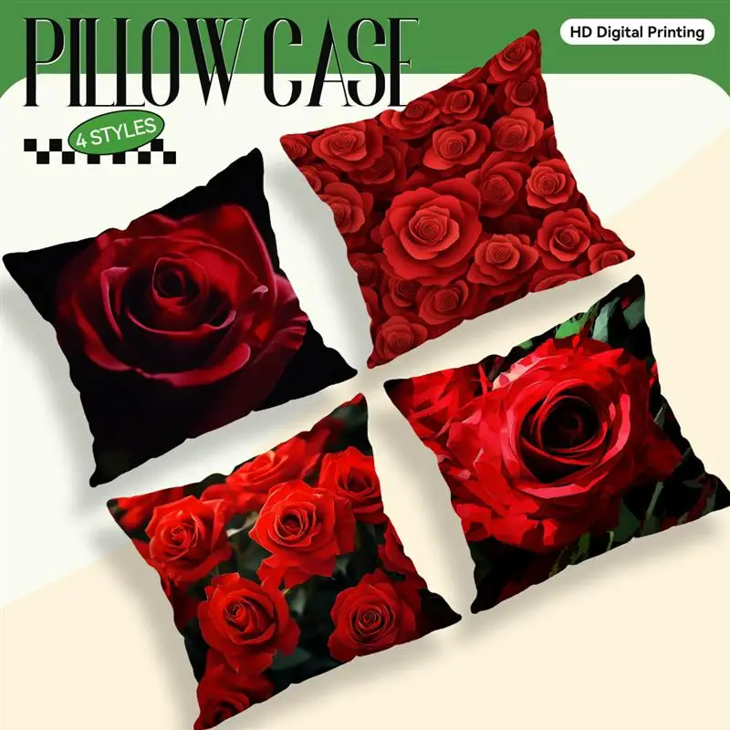 1pcs Red Rose Pillowcase Square Bedroom Cushion Covers Zipper Chair Covers Living Room Comfortable Decor 45x45cm
1pcs Red Rose Pillowcase Square Bedroom Cushion Covers Zipper Chair Covers Living Room Comfortable Decor 45x45cm 