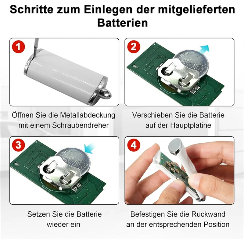 FULL-Mhz Garage Door Opener 868Mhz, For Hormann Remote Control Handheld Transmitter Models HSE-4-868-BS, HSE2-868-BS
FULL-Mhz Garage Door Opener 868Mhz, For Hormann Remote Control Handheld Transmitter Models HSE-4-868-BS, HSE2-868-BS