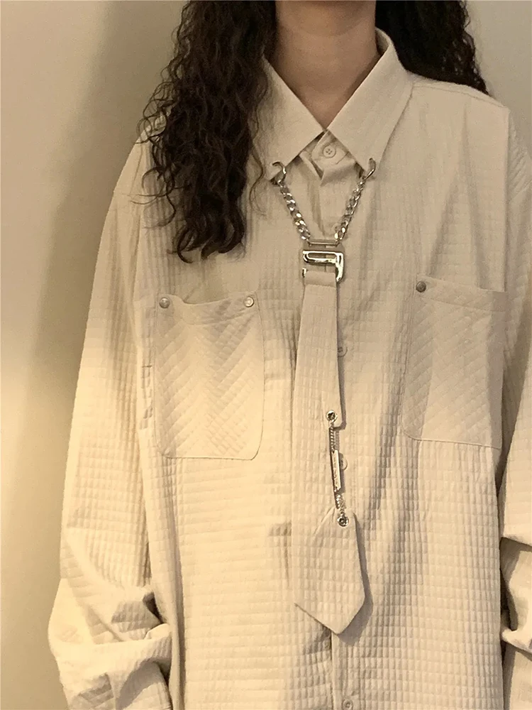 Harajuku with Tie Women Shirt Autumn Loose Single Breasted Lapel Tops Y2K Korean Chic Preppy All Match Female Blouse New
Harajuku with Tie Women Shirt Autumn Loose Single Breasted Lapel Tops Y2K Korean Chic Preppy All Match Female Blouse New