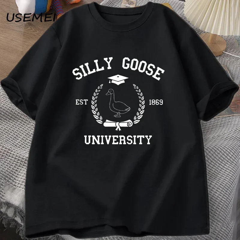Silly Goose Universittyy t shirt summer cotton short sleeve casual funny goose t-shirt Mens T Shirts Graphic Tee Man Clothes
Silly Goose Universittyy t shirt summer cotton short sleeve casual funny goose t-shirt Mens T Shirts Graphic Tee Man Clothes