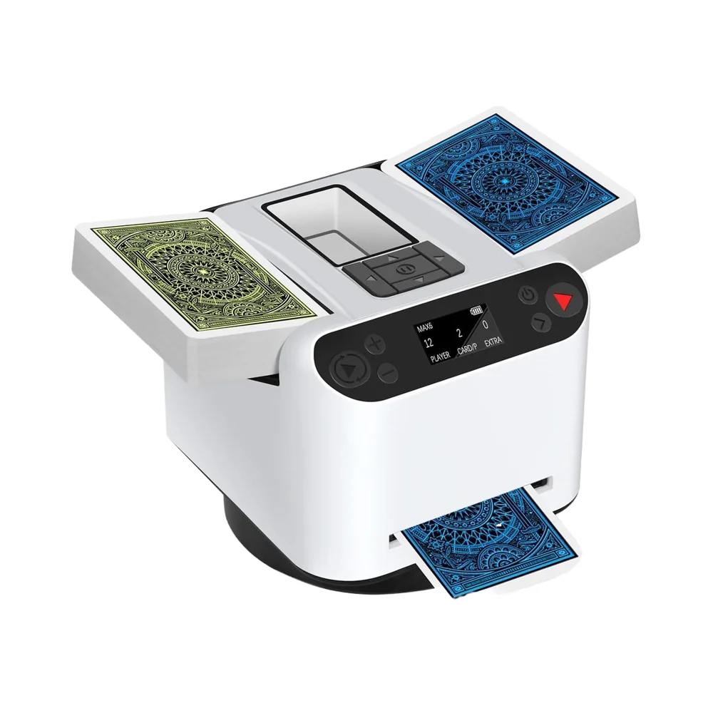 Kpaw MAX6 Automatic Card Shuffler Dealer 2-in-1 for 1-12 Players | 360 Rotating Deal | Ultra-Quiet Rechargeable Machine 4
Kpaw MAX6 Automatic Card Shuffler Dealer 2-in-1 for 1-12 Players | 360 Rotating Deal | Ultra-Quiet Rechargeable Machine 4