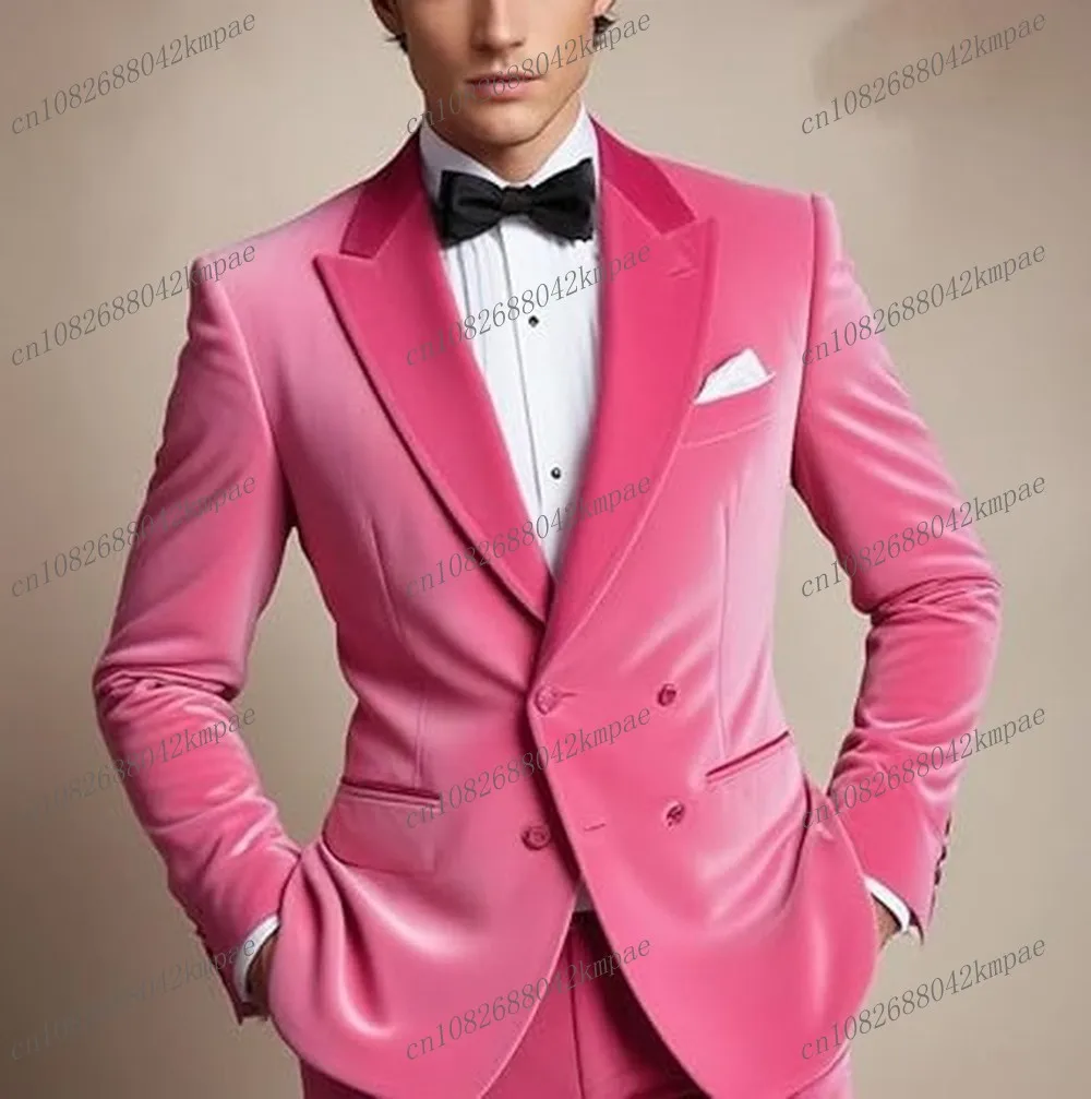 Pink New Velvet Men Suit Formal Business Groom Groomsman Wedding Party Prom Male Tuxedos 2 Piece Set Blazer Pants
Pink New Velvet Men Suit Formal Business Groom Groomsman Wedding Party Prom Male Tuxedos 2 Piece Set Blazer Pants