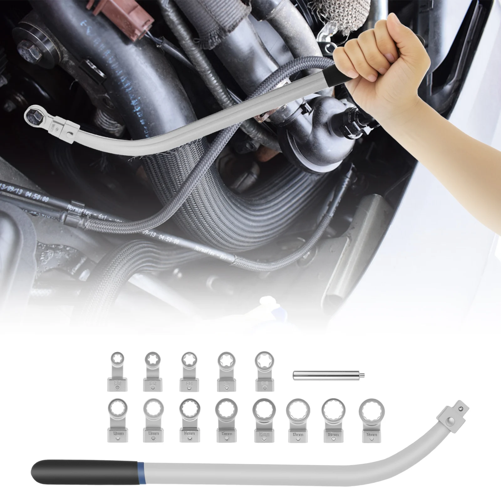 15 шт. универсальный вспомогательный регулировочный ключ натяжного ремня с комплектом шестигранных и дополнительных адаптеров (0,47 "-0,74") натяжение ремня змеевика
15 шт. универсальный вспомогательный регулировочный ключ натяжного ремня с комплектом шестигранных и дополнительных адаптеров (0,47 "-0,74") натяжение ремня змеевика