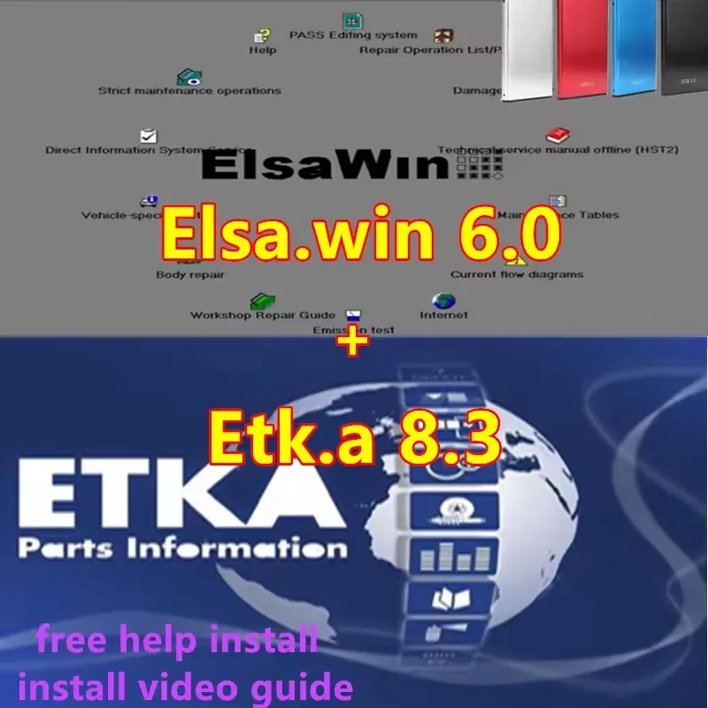 Newest Etka 8.3 + ELSAWIN 6.0 maintenance software group vehicle electronic parts catalog suitable for V/W AU/DI SE/AT SKO/D
Newest Etka 8.3 + ELSAWIN 6.0 maintenance software group vehicle electronic parts catalog suitable for V/W AU/DI SE/AT SKO/D
