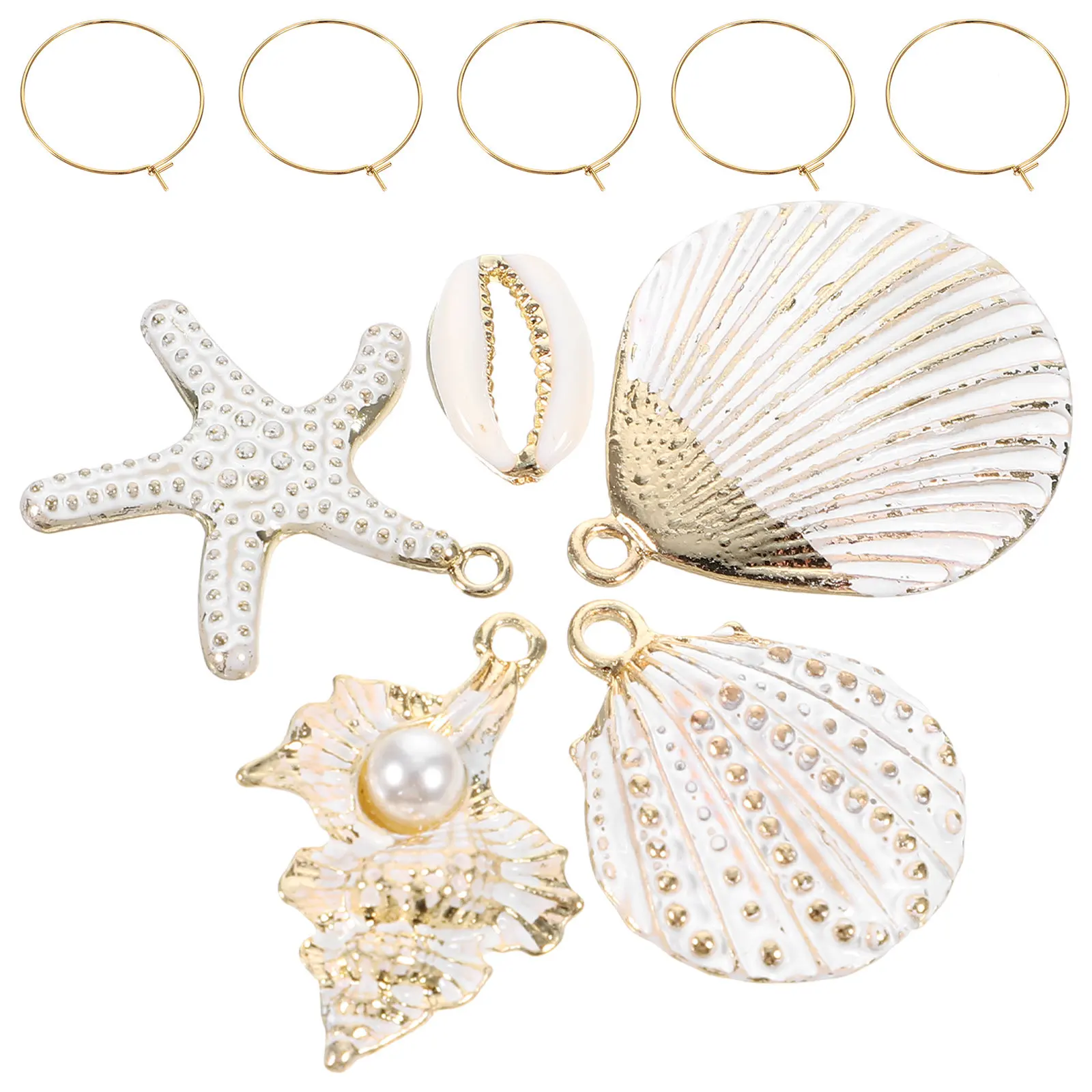 24Pcs Ear Jewelry Findings Creative Sea Shell Loop Earring Ornaments for DIY Earring Accessories Craft Projects
24Pcs Ear Jewelry Findings Creative Sea Shell Loop Earring Ornaments for DIY Earring Accessories Craft Projects