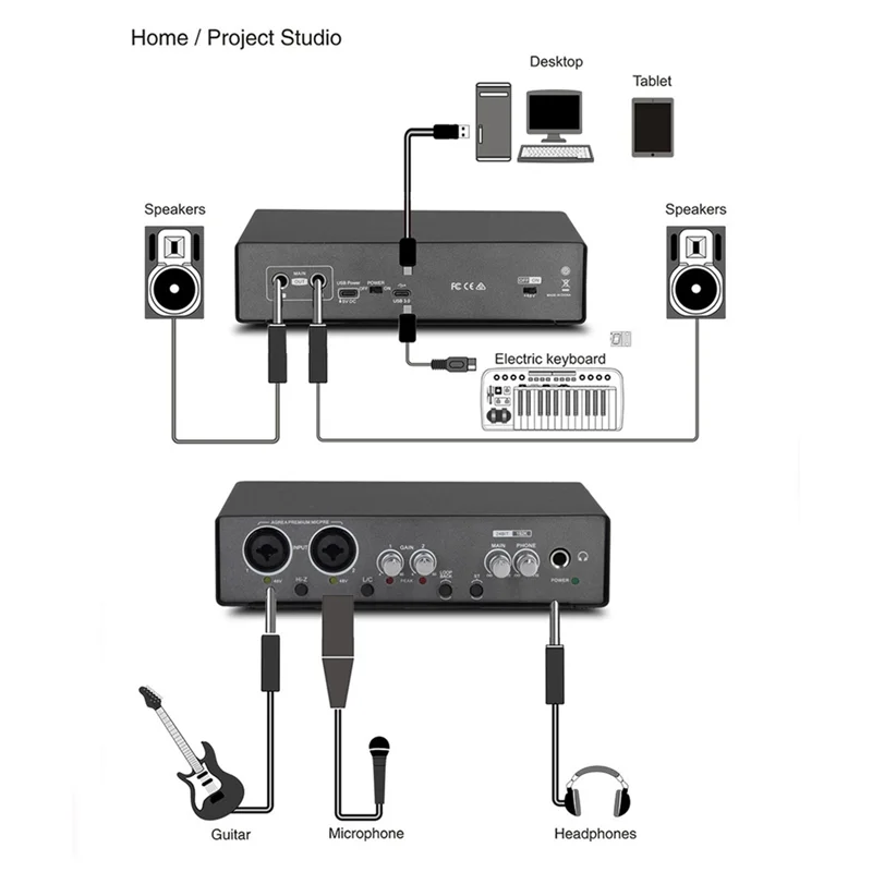 T07C-Audio Interface Sound Card 24-Bit/192KHz AD Converter for Electric Guitar Live Recording Professional Studio Singing
T07C-Audio Interface Sound Card 24-Bit/192KHz AD Converter for Electric Guitar Live Recording Professional Studio Singing