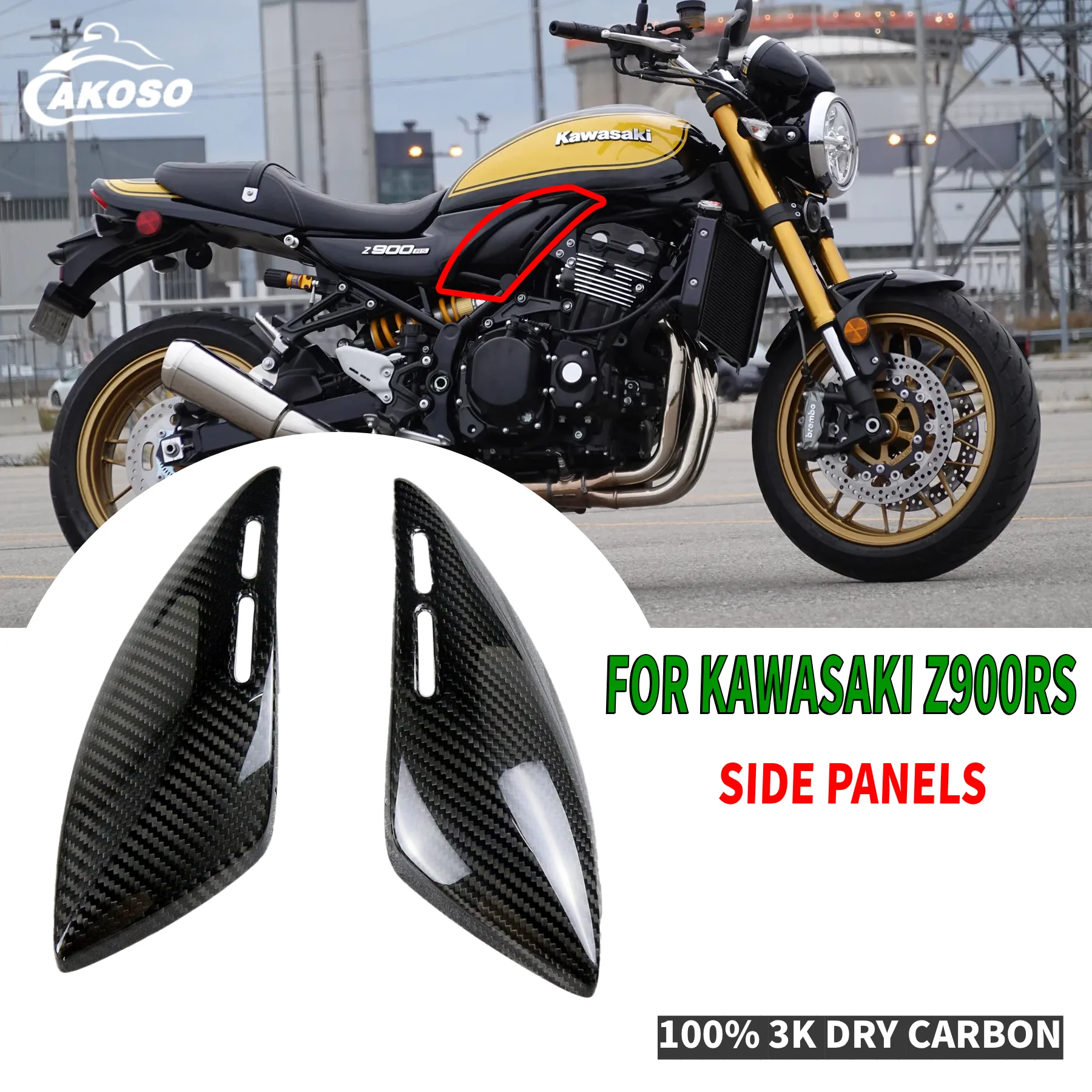 For Kawasaki Z900RS 2018-2024 Carbon Fiber Side Panels Motorcycle Accessories Modified Fairing Parts Kit
For Kawasaki Z900RS 2018-2024 Carbon Fiber Side Panels Motorcycle Accessories Modified Fairing Parts Kit