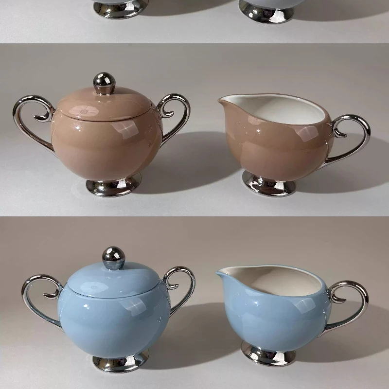 Beautiful color edge medieval sugar jar and milk jug fair cup, gift
Beautiful color edge medieval sugar jar and milk jug fair cup, gift