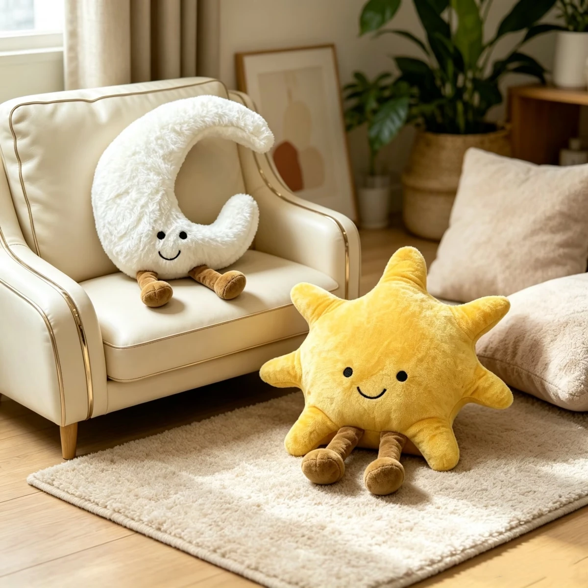 Adorable Smile Face White Moon Yellow Sun Plushie Stuffed Cute Cartoon Weather Plush Toy for Kid Bedroom Decor Sofa Throw Pillow
Adorable Smile Face White Moon Yellow Sun Plushie Stuffed Cute Cartoon Weather Plush Toy for Kid Bedroom Decor Sofa Throw Pillow