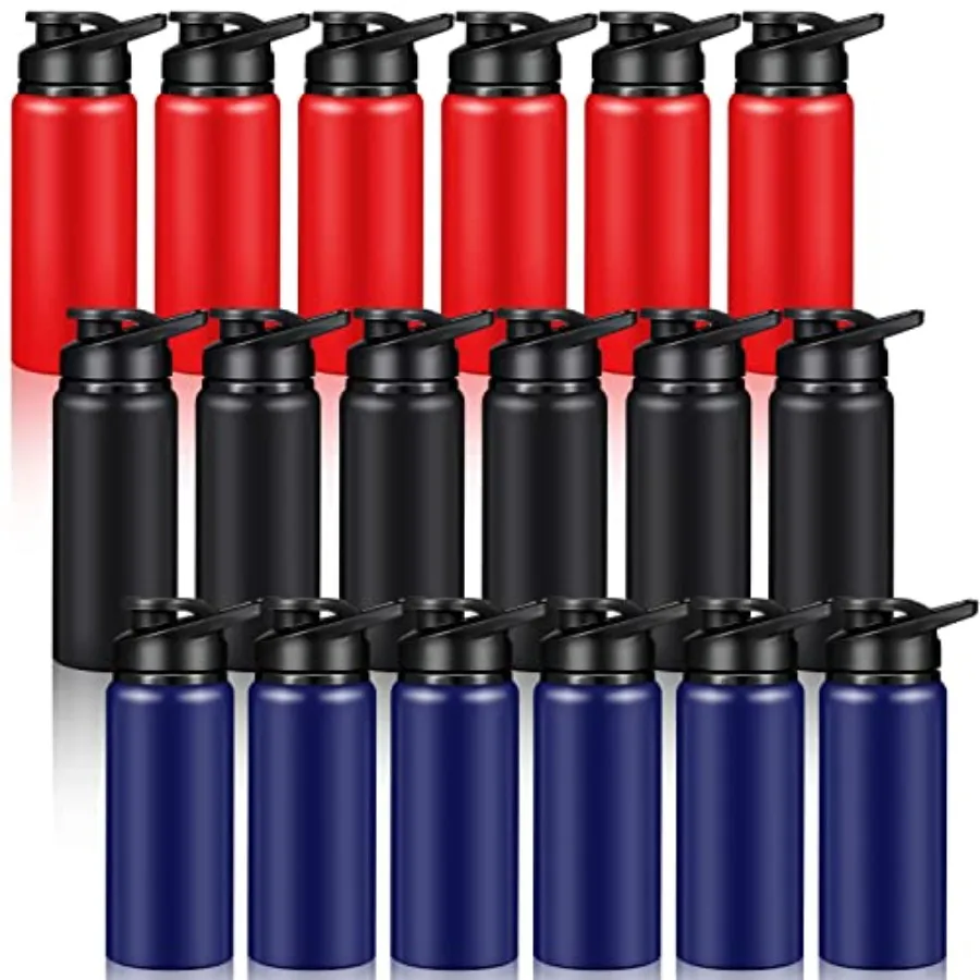 18 Pack 20 oz Reusable Aluminum Water Bottles Bulk Metal Sports Water Bottles Multipack for Gym Hiking Cycling Sports Outdoor
18 Pack 20 oz Reusable Aluminum Water Bottles Bulk Metal Sports Water Bottles Multipack for Gym Hiking Cycling Sports Outdoor