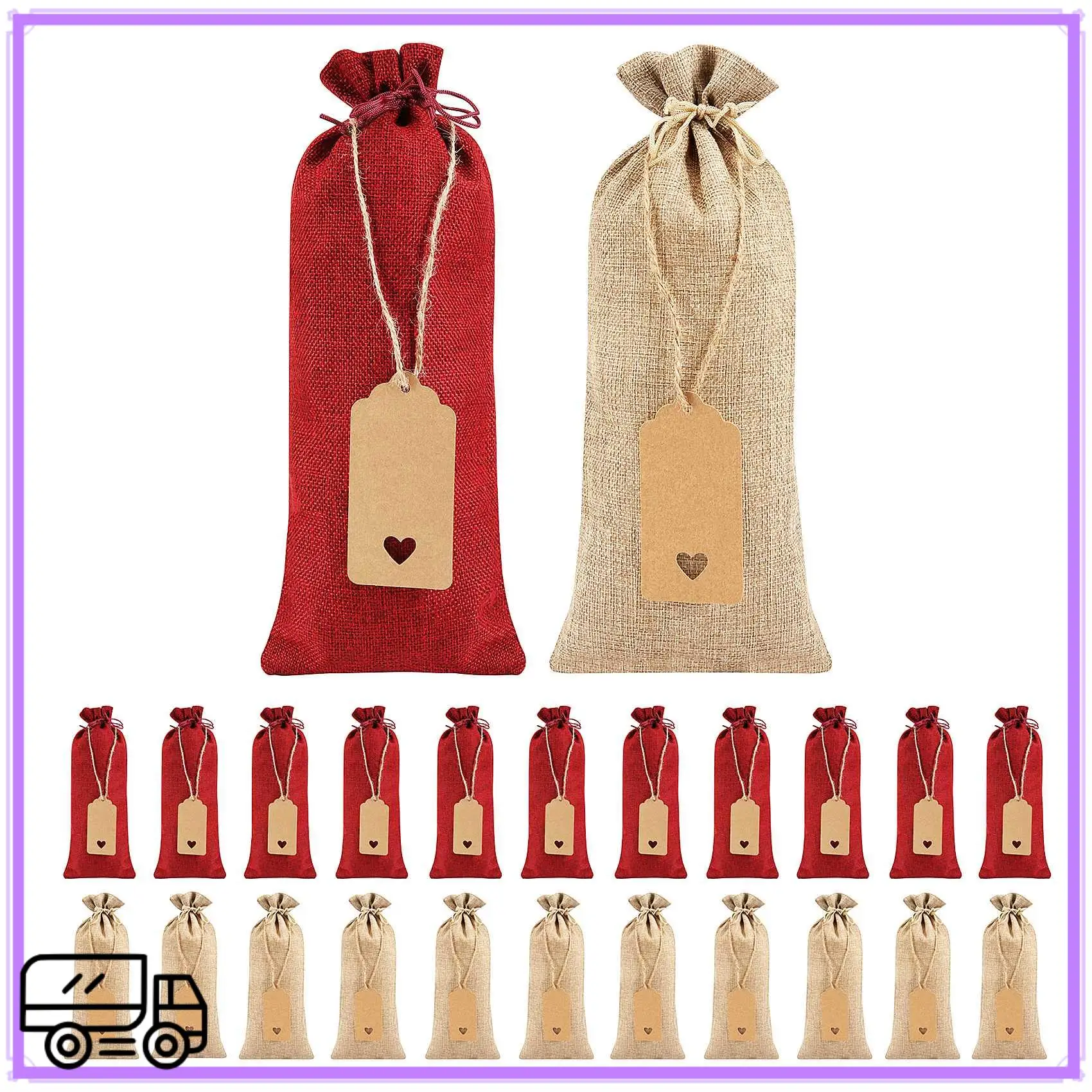 High Quality 24 Pcs Burlap Wine Bags Wine Gift Bags,Wine Bottle Bags With Drawstrings,Tags & Ropes,Reusable Wine Bottle Covers
High Quality 24 Pcs Burlap Wine Bags Wine Gift Bags,Wine Bottle Bags With Drawstrings,Tags & Ropes,Reusable Wine Bottle Covers