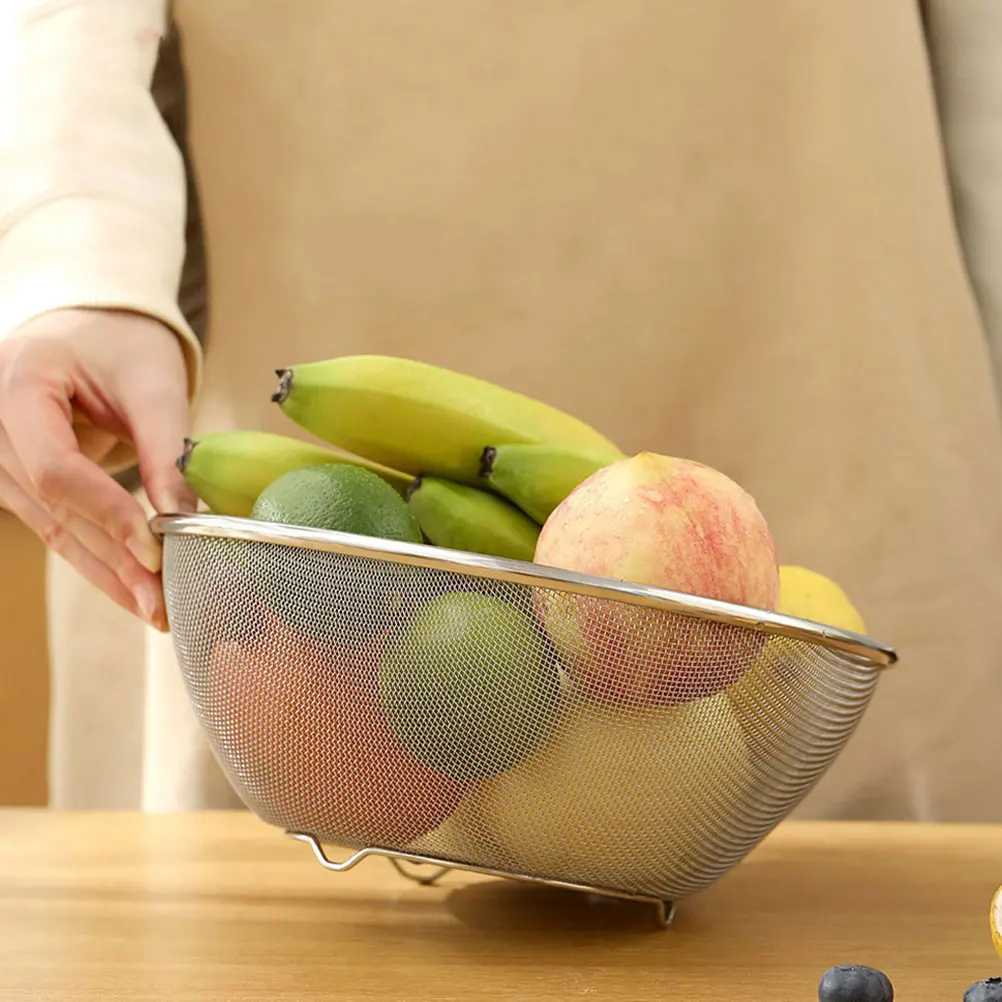 1 set Stainless Steel Drain Basket Washable Fine Mesh Colander Set Rice Strainer Kitchen Bowl Fruit Vegetable Cleaner
1 set Stainless Steel Drain Basket Washable Fine Mesh Colander Set Rice Strainer Kitchen Bowl Fruit Vegetable Cleaner