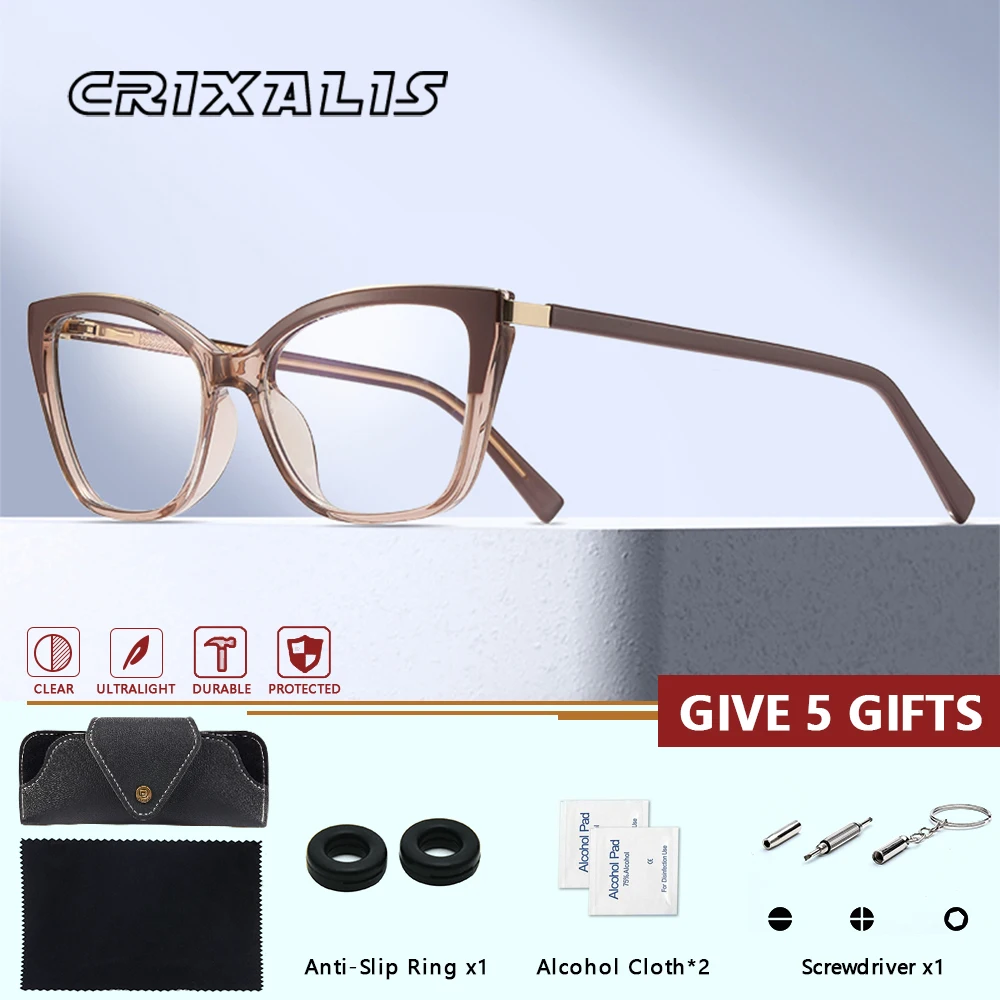 CRIXALIS модные женские очки для чтения качественные кошачий глаз TR90 оправа фотохромные антисиний свет очки по рецепту UV400
CRIXALIS модные женские очки для чтения качественные кошачий глаз TR90 оправа фотохромные антисиний свет очки по рецепту UV400