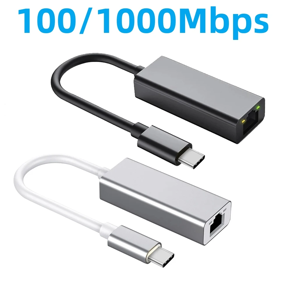 USB C 100/1000Mbps Ethernet Adapter Thunderbolt3 Type-C To RJ45 LAN External Network Card for Laptop Mobile Phones Tablets
USB C 100/1000Mbps Ethernet Adapter Thunderbolt3 Type-C To RJ45 LAN External Network Card for Laptop Mobile Phones Tablets
