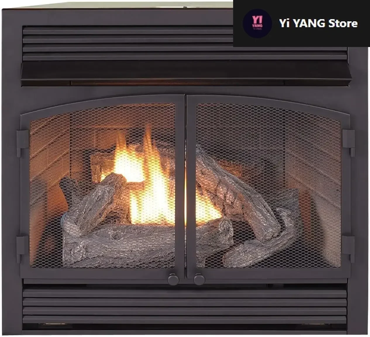 Dual Fuel Ventless Gas Fireplace Insert, Remote Control,Use with Natural Gas or Liquid Propane, 32000 BTU,Black
Dual Fuel Ventless Gas Fireplace Insert, Remote Control,Use with Natural Gas or Liquid Propane, 32000 BTU,Black