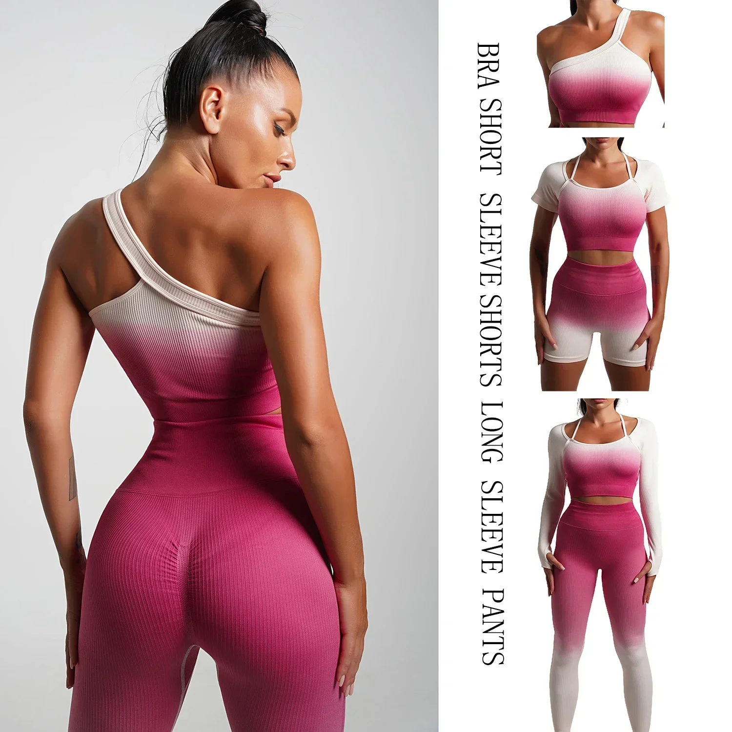 Seamless Gradient Yoga Sets Sports Fitness High Waist Hip-Lifting Pants Long-Sleeved Suits Workout Gym Leggings Sets for Women
Seamless Gradient Yoga Sets Sports Fitness High Waist Hip-Lifting Pants Long-Sleeved Suits Workout Gym Leggings Sets for Women