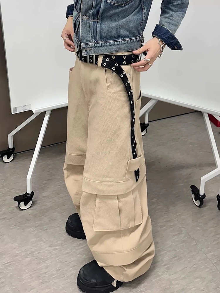 American Style Loose Wide Leg Cargo Pants Men's Workwear Trousers with Multiple Pockets Patchwork Casual Long Trousers
American Style Loose Wide Leg Cargo Pants Men's Workwear Trousers with Multiple Pockets Patchwork Casual Long Trousers