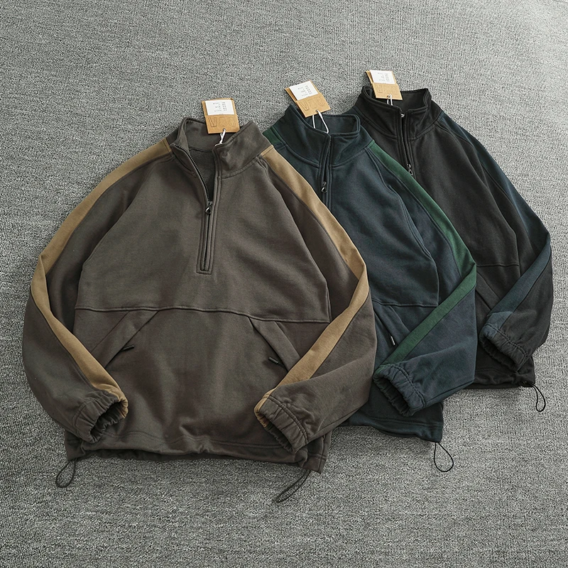 Толстовка из чистого хлопка с трикотажным воротником, мужская повседневная спортивная одежда, толстовка с капюшоном контрастного цвета, верхняя одежда для отдыха
Толстовка из чистого хлопка с трикотажным воротником, мужская повседневная спортивная одежда, толстовка с капюшоном контрастного цвета, верхняя одежда для отдыха