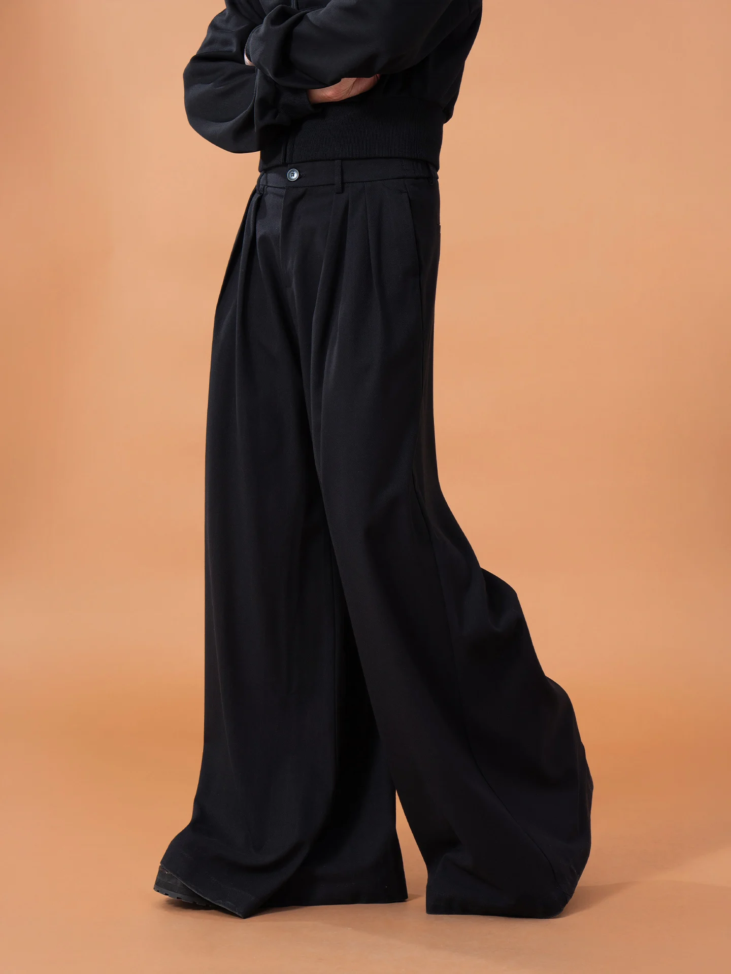Black Wide Leg Drapey Floor-Length Casual Pants Men's Loose Straight Retro High Street Trendy CLP Polyester Spring Casual Style
Black Wide Leg Drapey Floor-Length Casual Pants Men's Loose Straight Retro High Street Trendy CLP Polyester Spring Casual Style