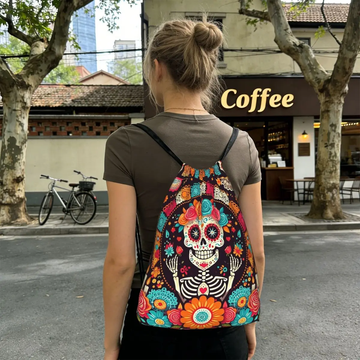 Mexican Skull Calavera Illustration Backpacks Casual Drawstring Bags Storage Bag Book Bags for Man Woman School
Mexican Skull Calavera Illustration Backpacks Casual Drawstring Bags Storage Bag Book Bags for Man Woman School