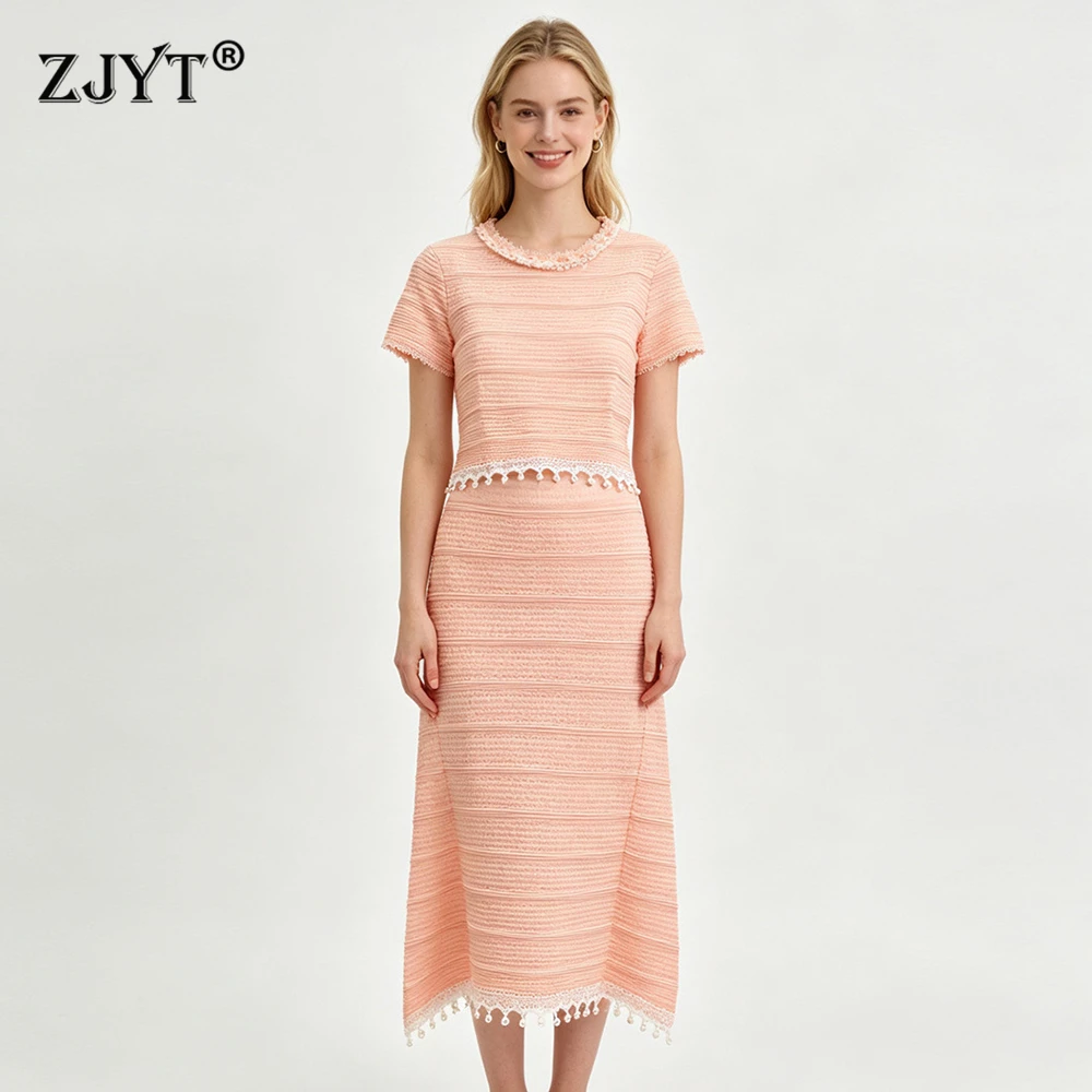 ZJYT Fashion Women's Beading Sweaters Short Sleeve Pullovers Knitted Tops Summer 2026 Female Jumper Jersey Mujer Midi Skirts
ZJYT Fashion Women's Beading Sweaters Short Sleeve Pullovers Knitted Tops Summer 2026 Female Jumper Jersey Mujer Midi Skirts