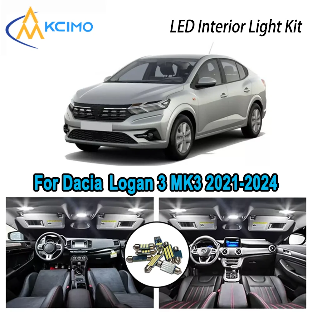 High-Quality LED Interior Kit for Dacia Logan 3 MK3 2021-2024 2022 2023 Premium Error-Free Dome Map Trunk Automotive Lamps
High-Quality LED Interior Kit for Dacia Logan 3 MK3 2021-2024 2022 2023 Premium Error-Free Dome Map Trunk Automotive Lamps