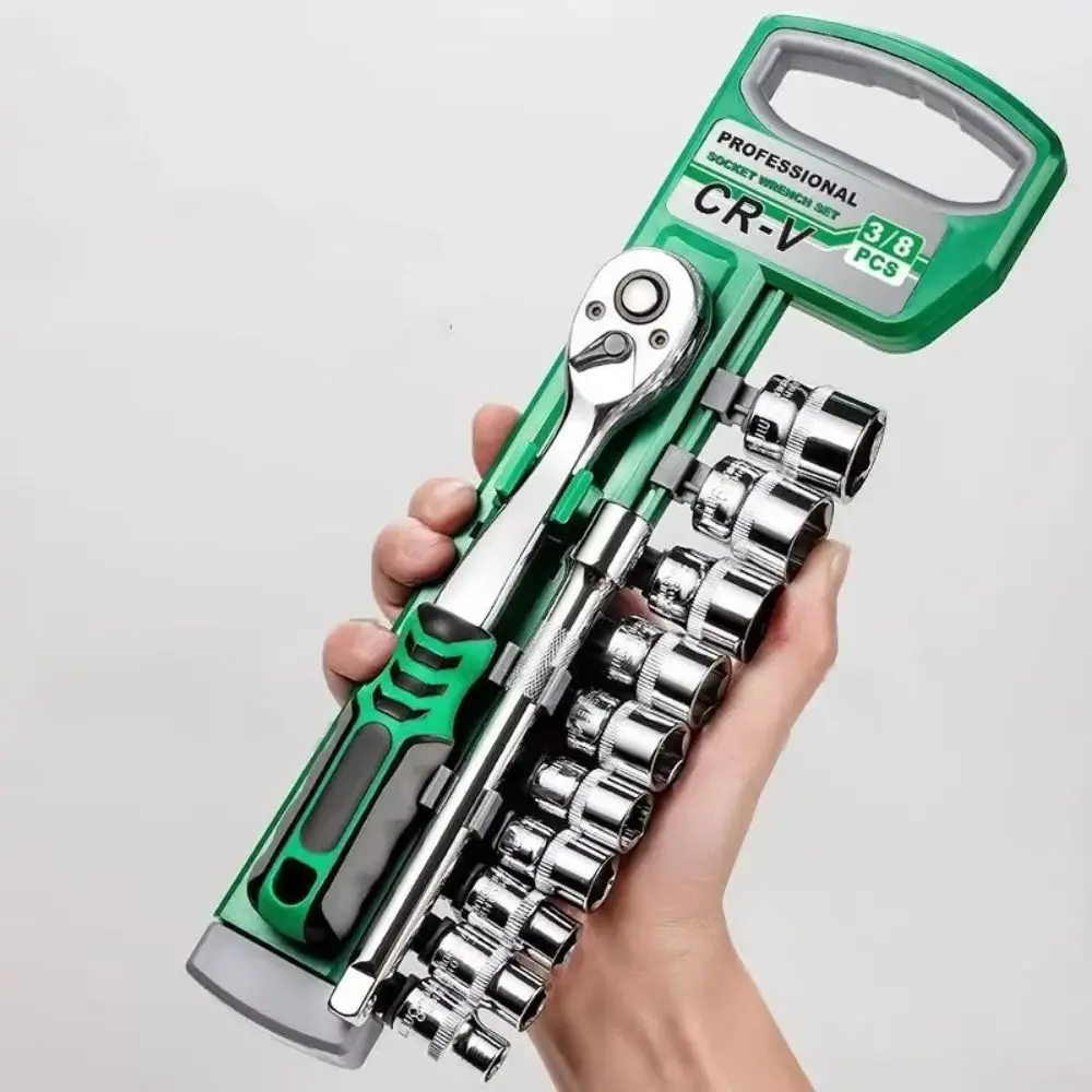 72 Tooth Socket Sleeve Wrench Set 1/4" 3/8" 1/2" High Hardness Ratchet Wrench Set Cr-V Wear-resisting Socket Tray Tool
72 Tooth Socket Sleeve Wrench Set 1/4" 3/8" 1/2" High Hardness Ratchet Wrench Set Cr-V Wear-resisting Socket Tray Tool