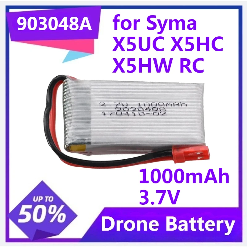 903048A Drone Batterys for Syma X5UC X5HC X5HW RC Quadcopter Battery Charger Drone Spare Part 3.7V 1000mAh Lithium Battery
903048A Drone Batterys for Syma X5UC X5HC X5HW RC Quadcopter Battery Charger Drone Spare Part 3.7V 1000mAh Lithium Battery
