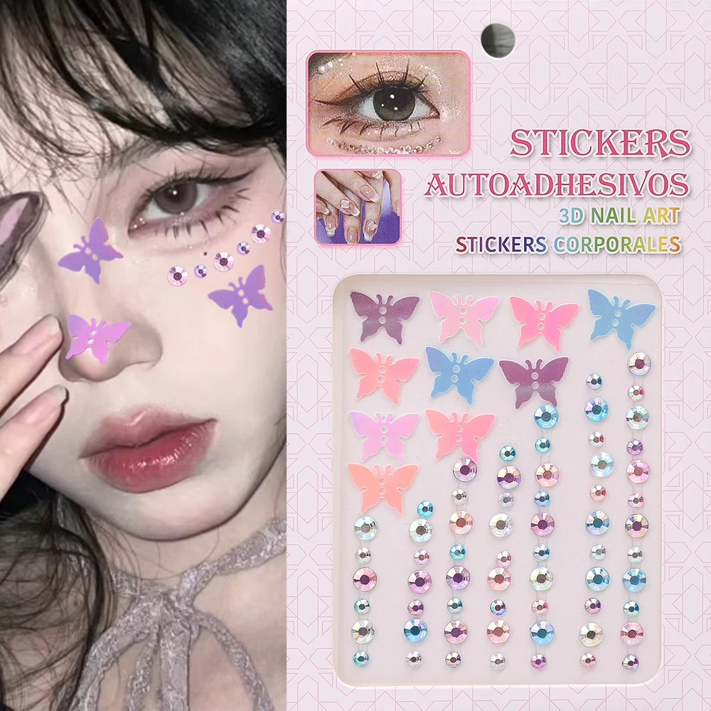 1-5pcs 3D Crystal Tattoo Stickers Sweet Butterfly Temporary Tattoo Body Arts Pink Purple Rhinestone Glitter Face Eye Make Up
1-5pcs 3D Crystal Tattoo Stickers Sweet Butterfly Temporary Tattoo Body Arts Pink Purple Rhinestone Glitter Face Eye Make Up