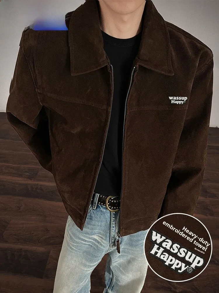 Wassup Happy винтажный замшевый джет мужской весенне-осенний американский модный бренд с откидным воротником высокого класса верхняя одежда
Wassup Happy винтажный замшевый джет мужской весенне-осенний американский модный бренд с откидным воротником высокого класса верхняя одежда