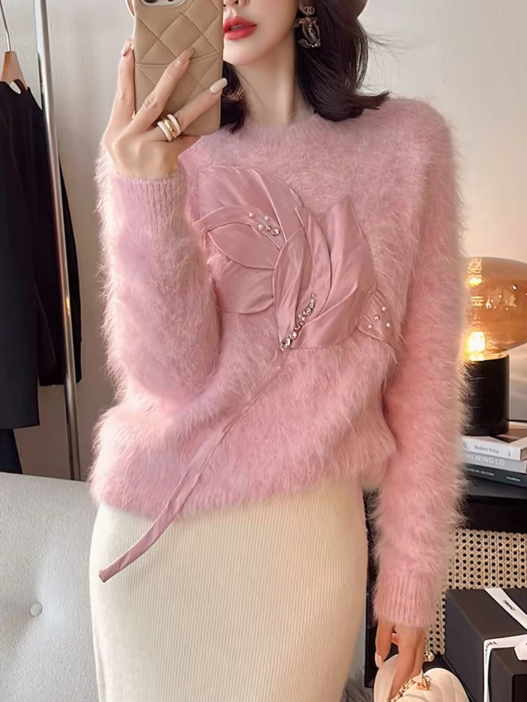 Spring 2025 Knitted Sweater Embroidered Beads Soft Gentle Sle Sweet Top Trendy Women's Camere round Ne Long Sve irt
Spring 2025 Knitted Sweater Embroidered Beads Soft Gentle Sle Sweet Top Trendy Women's Camere round Ne Long Sve irt