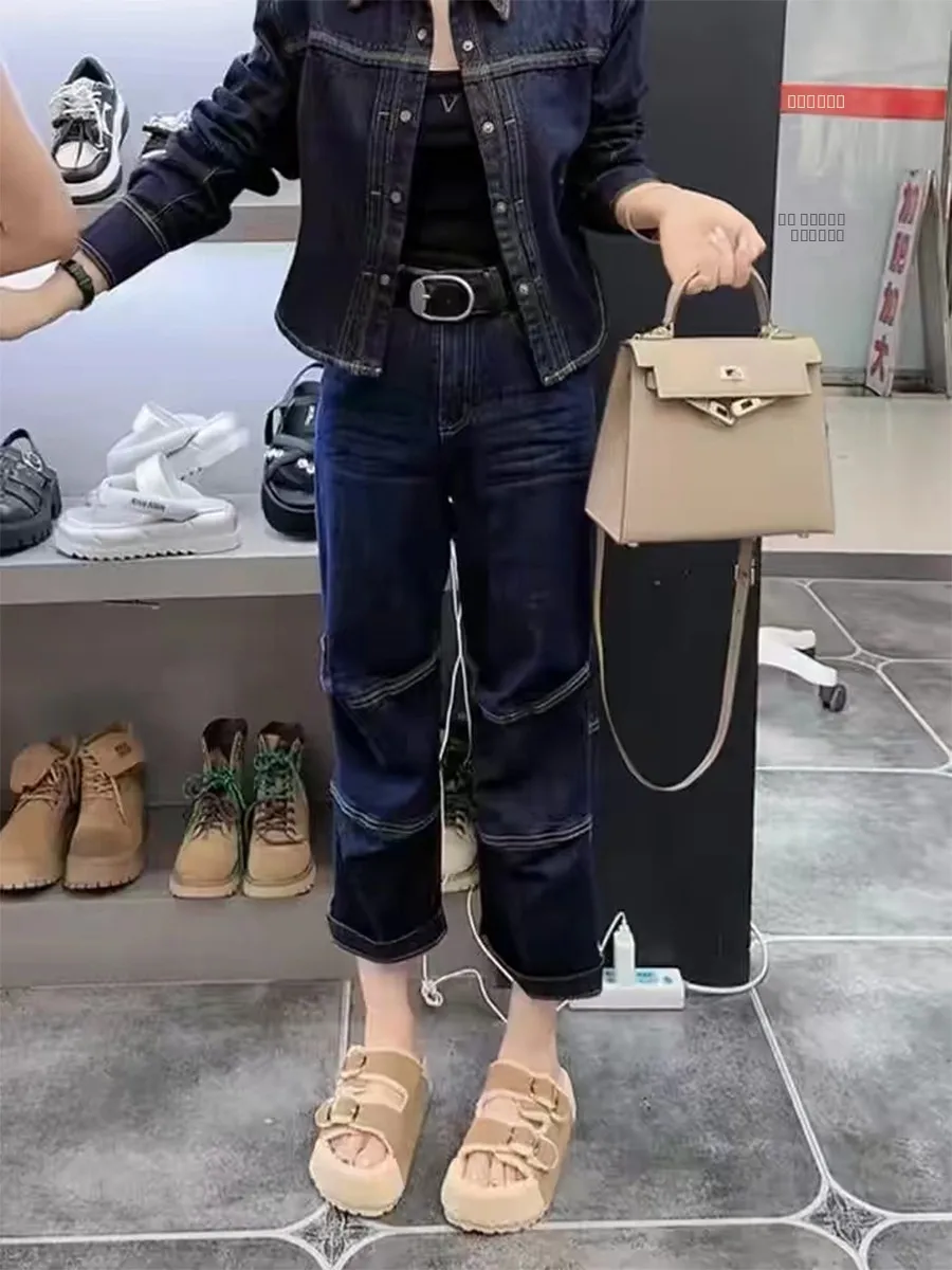 Эластичные джинсы с высокой талией, женские свободные широкие брюки, весна-осень, большие размеры, утягивающие прямые синие хлопковые эластичные джинсы
Эластичные джинсы с высокой талией, женские свободные широкие брюки, весна-осень, большие размеры, утягивающие прямые синие хлопковые эластичные джинсы