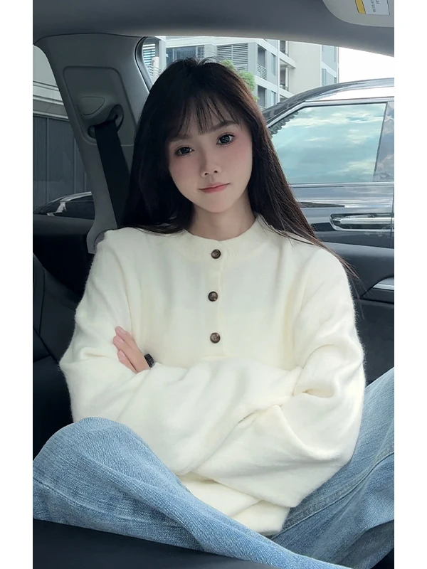 Loose Henry Collar Men's Sweater Casual Sle Heavy Knitted irt Trendy Base Layer Couple's Faion Spring Autumn
Loose Henry Collar Men's Sweater Casual Sle Heavy Knitted irt Trendy Base Layer Couple's Faion Spring Autumn