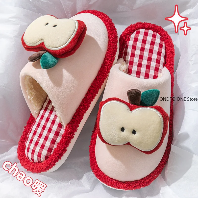 Hot Sale Winter New Cute Apple Closed Toe Furry Home Slippers Women's Warm Anti Slip Indoor Household Cotton Slippers Wholesale
Hot Sale Winter New Cute Apple Closed Toe Furry Home Slippers Women's Warm Anti Slip Indoor Household Cotton Slippers Wholesale
