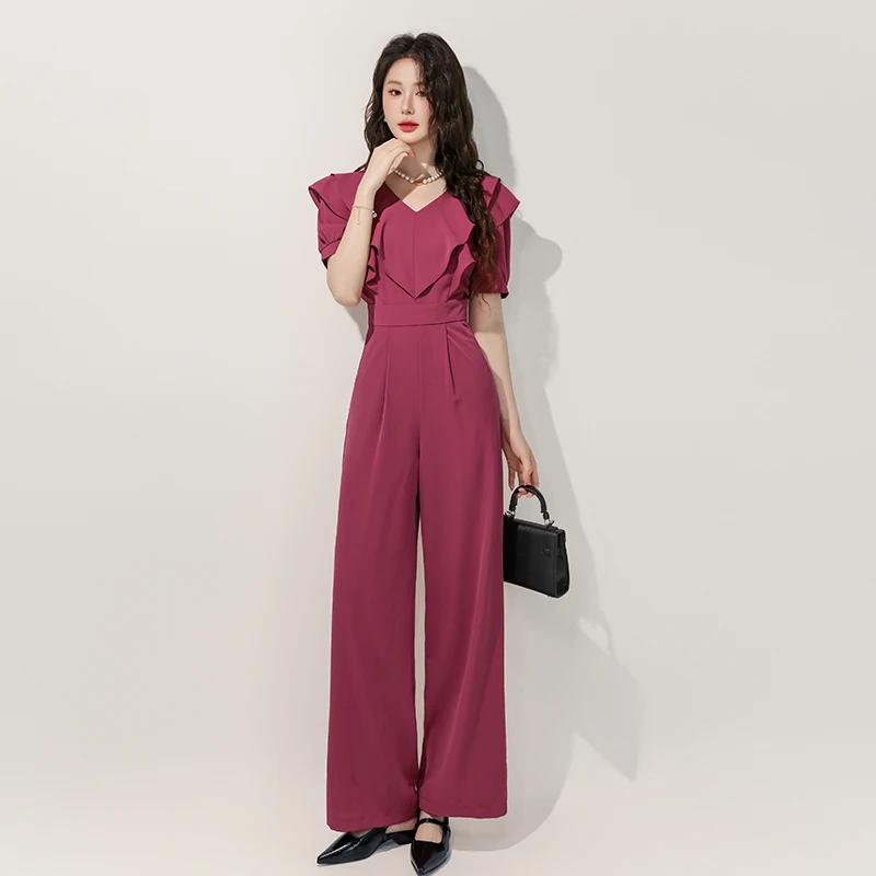 Simple Elegant One-Piece Summer 2026 Slimming High Waist Wide Leg Jumpsuit Design Commute Style Long Pants Pocket Detail
Simple Elegant One-Piece Summer 2026 Slimming High Waist Wide Leg Jumpsuit Design Commute Style Long Pants Pocket Detail