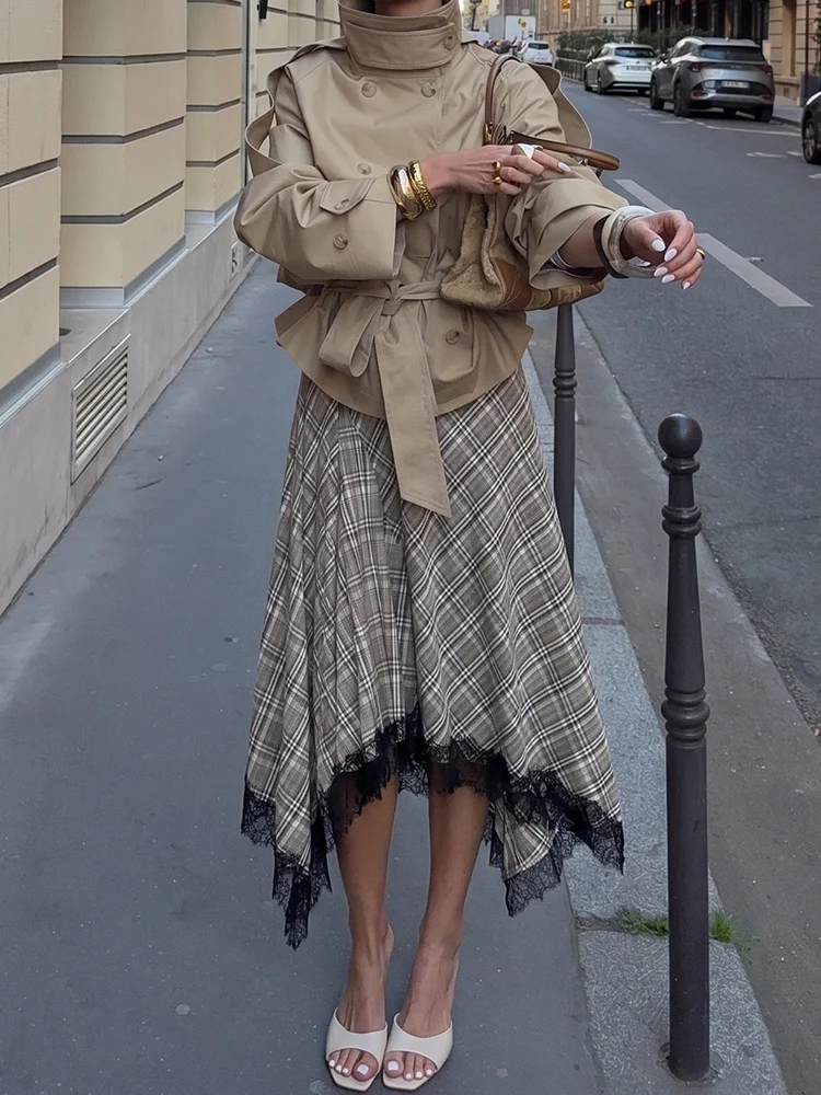 HH Summer Vintage Women's Asymmetric Plaid Lace Midi Skirt Female Elegant Mid-waist l Lace Patchwork A-Line Long Skirt Party
HH Summer Vintage Women's Asymmetric Plaid Lace Midi Skirt Female Elegant Mid-waist l Lace Patchwork A-Line Long Skirt Party