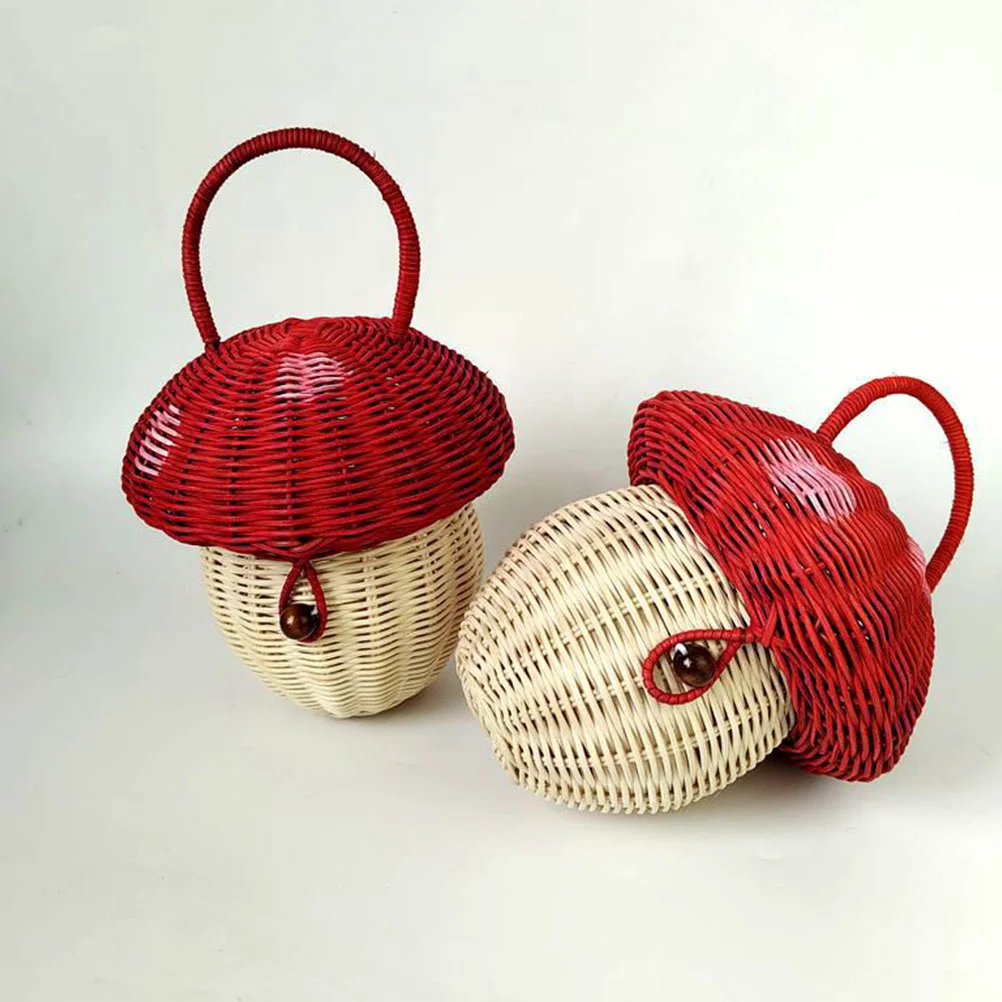 Mushroom Storage Basket Rattan Purses Tote Bags High Quality Wicker Mashroom Shopping Shelves
Mushroom Storage Basket Rattan Purses Tote Bags High Quality Wicker Mashroom Shopping Shelves