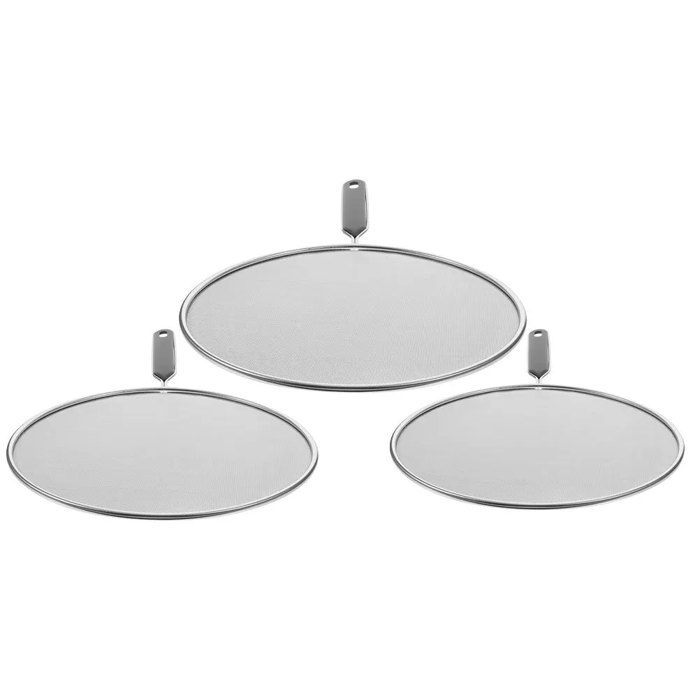 3Pcs Kitchen Pan Splatter Screens Stainless Steel Fine Mesh Pot Covers Oil Splash Guards Rustproof Splatter Guard Lid
3Pcs Kitchen Pan Splatter Screens Stainless Steel Fine Mesh Pot Covers Oil Splash Guards Rustproof Splatter Guard Lid