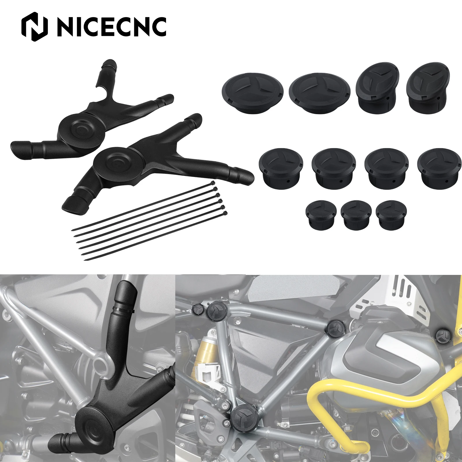 NICECNC Motorcycle Frame protector 11pcs Frame Hole Caps Plug For BMW R1250GS Adventure 2018-2024 R1250 GSA R1250GS 2018-2022
NICECNC Motorcycle Frame protector 11pcs Frame Hole Caps Plug For BMW R1250GS Adventure 2018-2024 R1250 GSA R1250GS 2018-2022