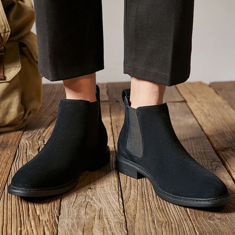Genuine British Style High Leather Formal Men's Men Casual Short Male Shoes Adult Matte Chelsea Boots Men's Loafers мужская обув
Genuine British Style High Leather Formal Men's Men Casual Short Male Shoes Adult Matte Chelsea Boots Men's Loafers мужская обув