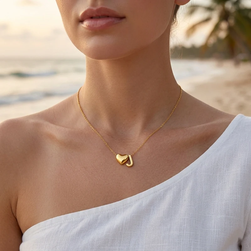 Hot sale Stainless steel collarbone chain jewelry accessories 26 letter heart pendant titanium steel necklace
Hot sale Stainless steel collarbone chain jewelry accessories 26 letter heart pendant titanium steel necklace
