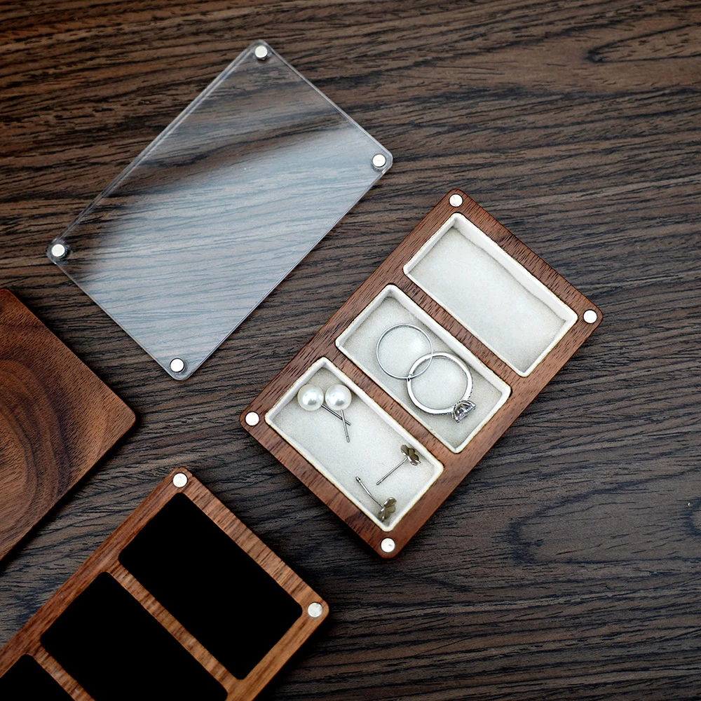 Walnut Wood Jewelry Box Wedding Ring Box Earring Rings Necklace Storage Box Organizer
Walnut Wood Jewelry Box Wedding Ring Box Earring Rings Necklace Storage Box Organizer