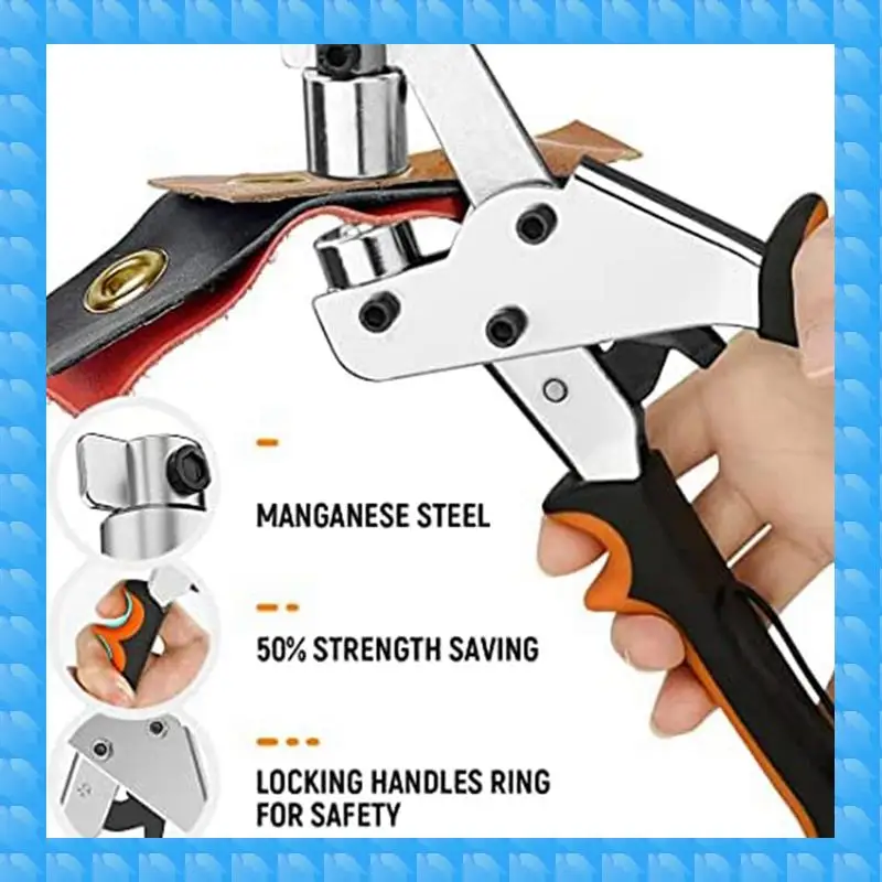 ETRT 2X Eyeletpliers For Tarpaulins,Eyeletpliers Set With 300Eyelets (Diameter 10 Mm),Eyeletpliers 10 Mm For Leather,Fabrics
ETRT 2X Eyeletpliers For Tarpaulins,Eyeletpliers Set With 300Eyelets (Diameter 10 Mm),Eyeletpliers 10 Mm For Leather,Fabrics