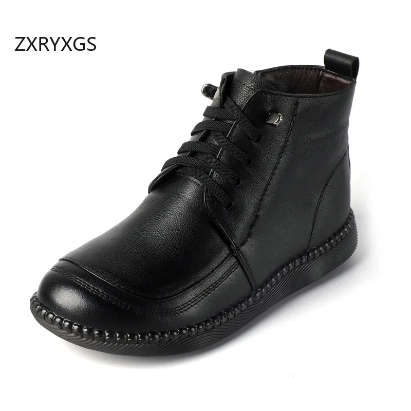 ZXRYXGS Premium Cowhide Retro Autumn Winter Boots Trendy Shoes Comfortable Soft Sole Large Size Boots Women Flat Boots New 2025
ZXRYXGS Premium Cowhide Retro Autumn Winter Boots Trendy Shoes Comfortable Soft Sole Large Size Boots Women Flat Boots New 2025