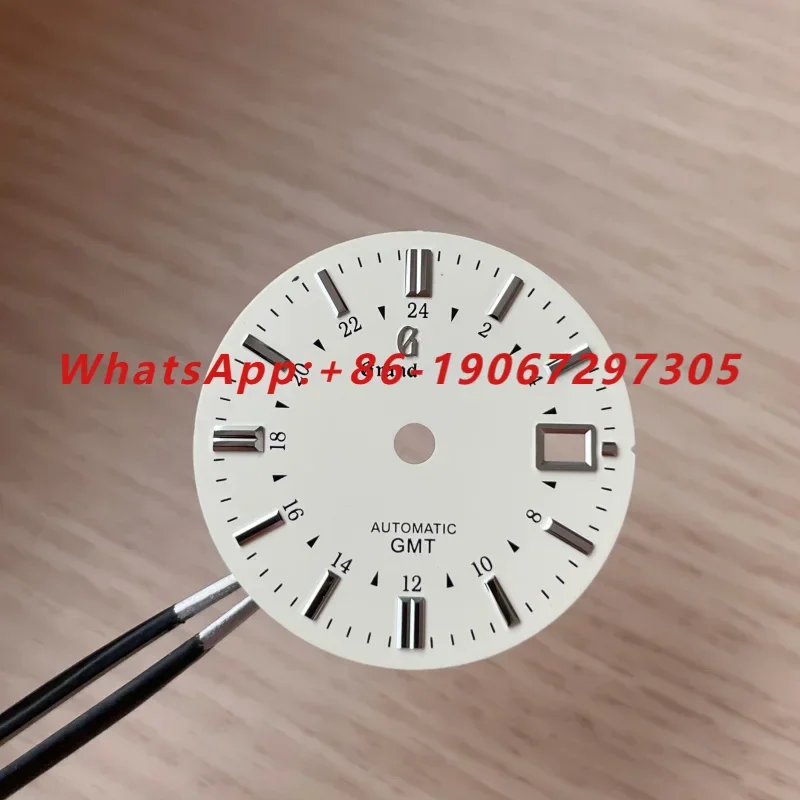 Z2 31mm dial watch accessory white Green style GMT dial, suitable for Japanese NH34 movement GS logo
Z2 31mm dial watch accessory white Green style GMT dial, suitable for Japanese NH34 movement GS logo