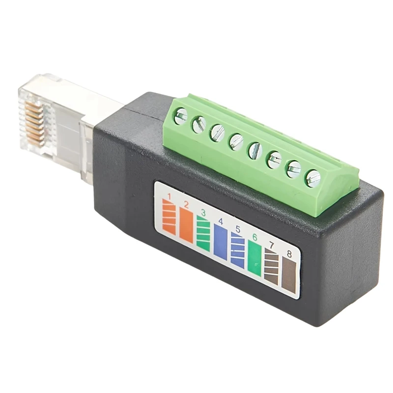 B37B-RJ45 Винтовой клеммный разъем RJ45 Беспаечный штекер к 8-контактному адаптеру клеммной колодки для Ethernet Cat5/6/7 AV
B37B-RJ45 Винтовой клеммный разъем RJ45 Беспаечный штекер к 8-контактному адаптеру клеммной колодки для Ethernet Cat5/6/7 AV