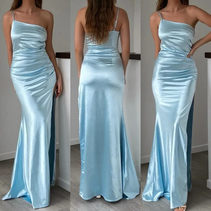 Simple Solid Spaghetti Straps Eveningm Long Dress 2023 Summer Temperament Silk Formal Party Dresses Slim Prom Gowns with Slit
Simple Solid Spaghetti Straps Eveningm Long Dress 2023 Summer Temperament Silk Formal Party Dresses Slim Prom Gowns with Slit